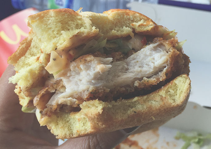 McDonalds Chicken and Chutney Indian Burger