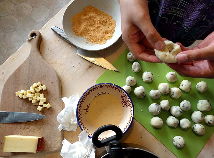 Comté and Mushroom Blobs