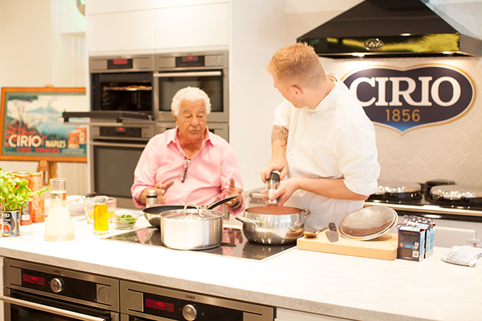 Falling in love with Antonio Carluccio over Cirio Tomatoes