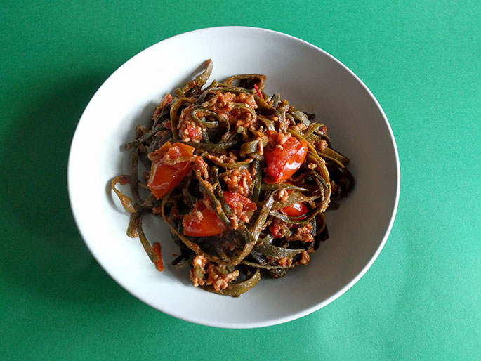 Mermaid Tagliatelle With Seaweed Pasta