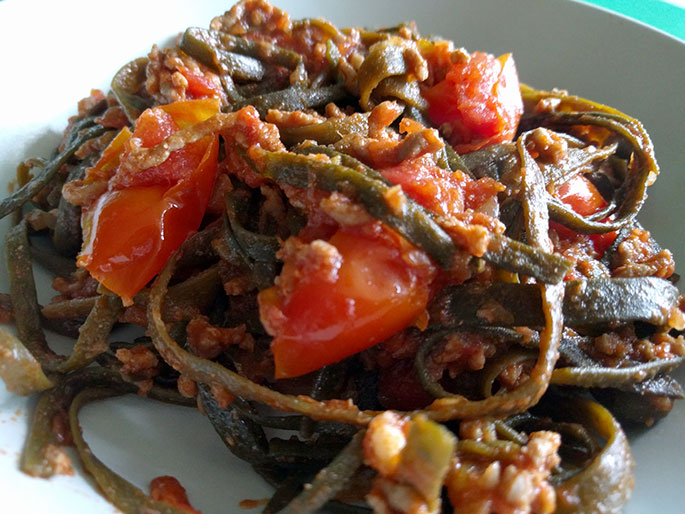 Mermaid Tagliatelle With Seaweed Pasta