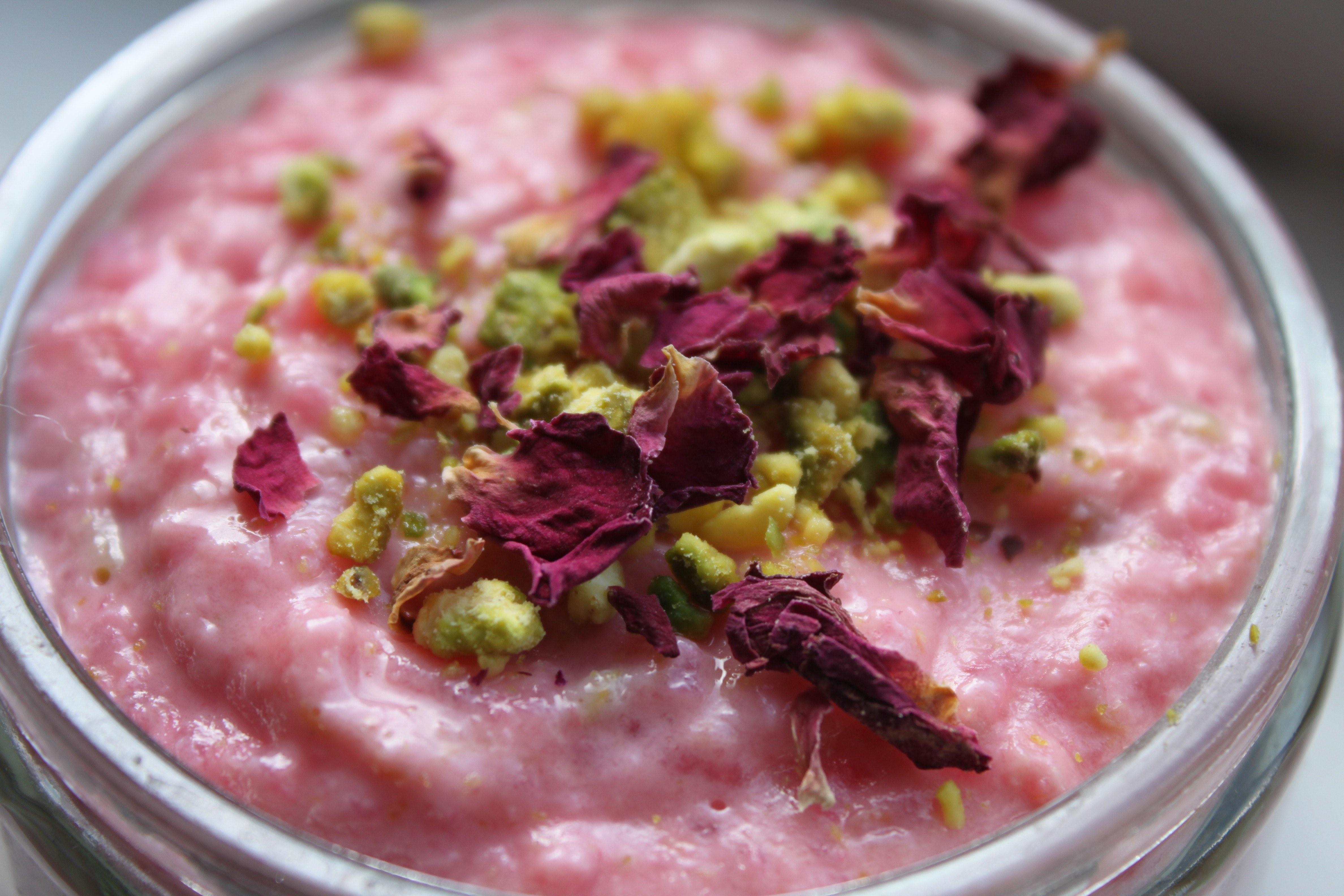 Rose and Pistachio Kheer Pudding